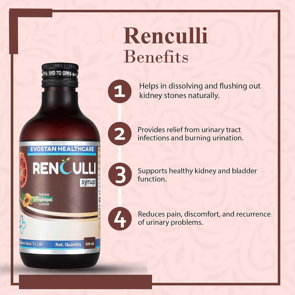 Renculli Syrup for Kidney Health | Useful in Urinary Tract Infections (UTI) | 200 ML