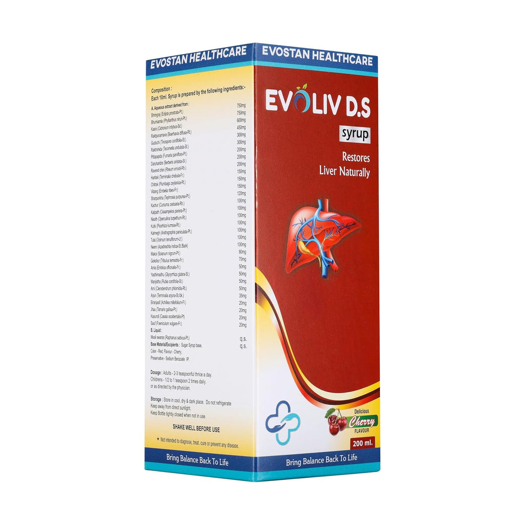 EVOLIV D.S. Syrup -200ml | Ayurvedic Liver Health Protector – Natural Liver Herbal Tonic | Metabolism Booster